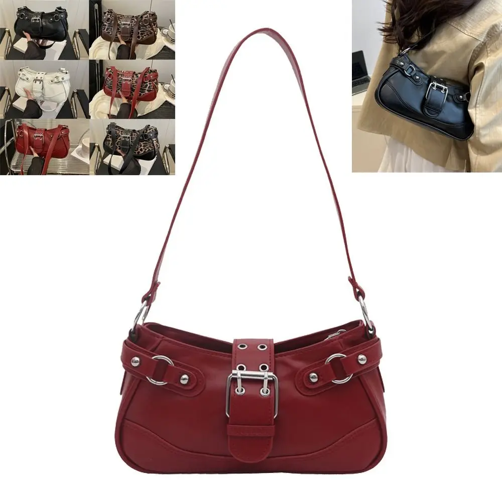 

Classic PU Shoulder Bags Leopard Print Retro Underarm Bag Large Capacity Handheld Bag Women Daily Use