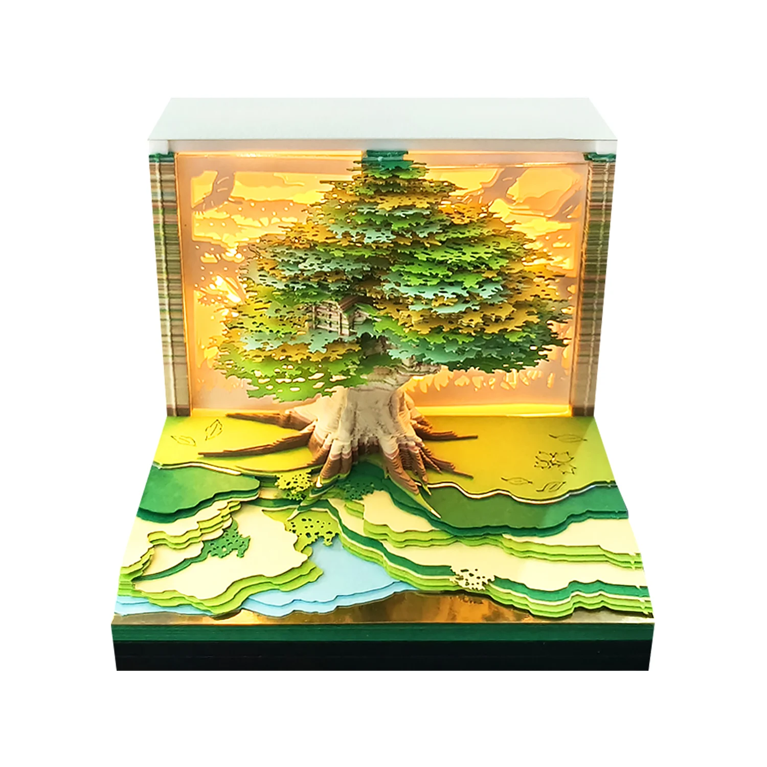 Omorhiroi Block Creative Gifts 2027 3D Memo Pad Calendar 3D Sticky Note Magic Tree House NotePad ForFriends Party Birthday Gifts