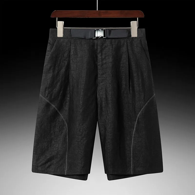

Real Silk High Quality Men's Summer Heavy Xiangyun Yarn Crack Shorts Youth Fashion Casual Loose Tooling Men