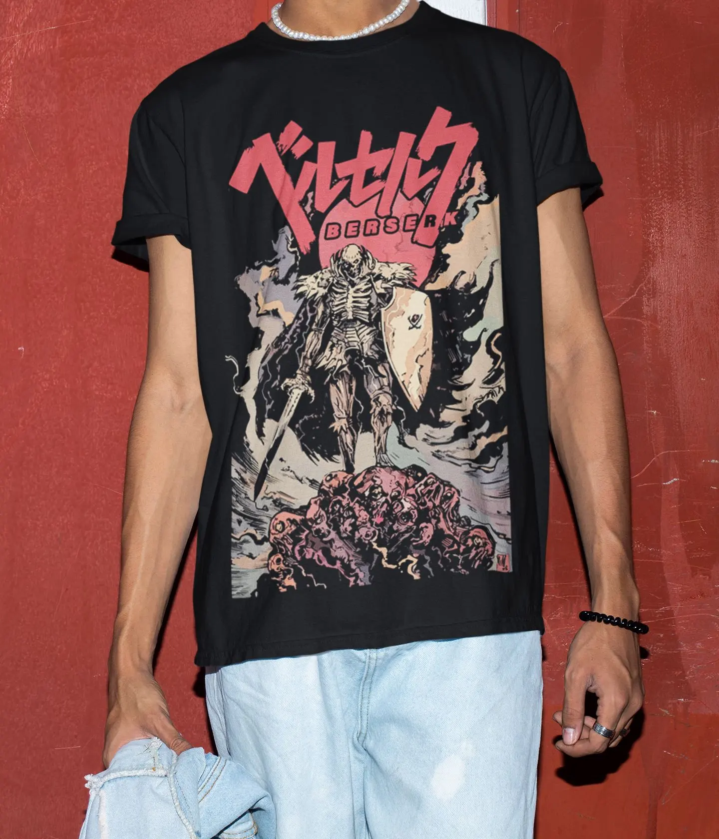 Unisex Skull Knight Shirt, Anime Vintage Special T-shirt, Anime Manga, Anime Shirt, Black Swordsman, Graphic Anime Tee