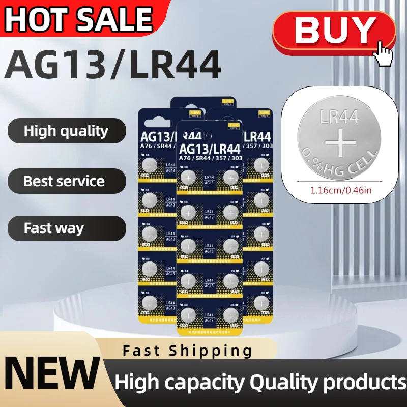 

AG13 LR44 L1154 Button Cell Battery for Watches Calculators Key Fobs Remotes Toys & Small Electronics