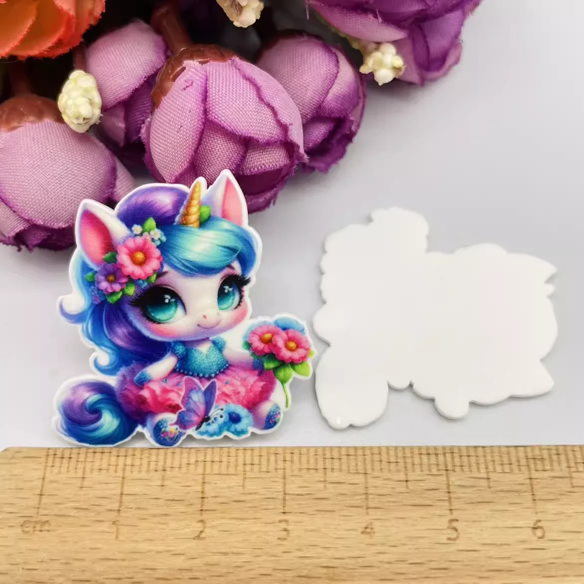 10pcs/lot Cartoon Unicorn Flat Back Resins For Hair Bow Accessories Kawaii Horse Planar Resin DIY Craft Decorations