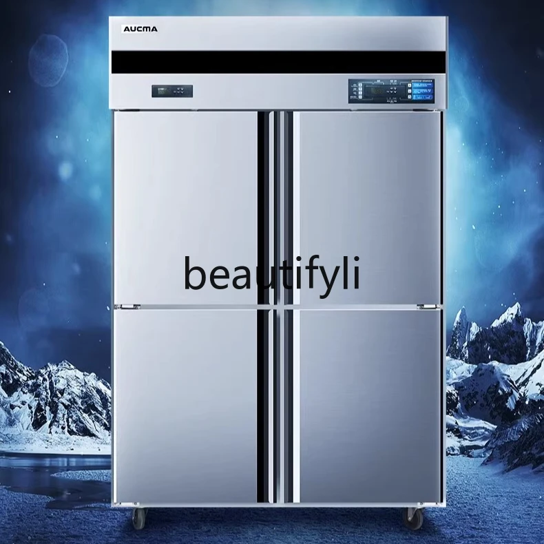 

Four-door Freezer Stainless Steel Kitchen Refrigerator Air-cooled Frost-free Commercial Large Capacity