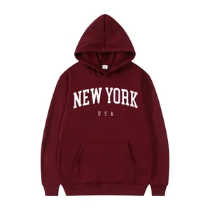 Men's Female York USA Hoodies City Fashion Printed Letter Substate Harajuku with Pullover Sportwear hood 12 Main Sales Men's Horse Hoods - №9
