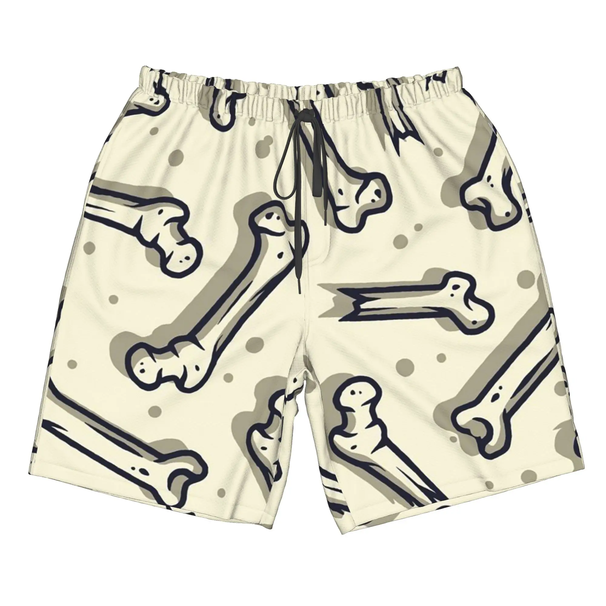 Cartoon Bone Bones Dog Pattern Trunks Beach Board Shorts Casual Quick Dry Swimming Summer Men Pants