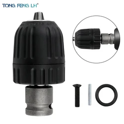 Impact Drill Electric Hammer Adapter Electric Drill Chuck Head 0.8-10mm Electric Wrench Conversion Head Keyless Drill Chuck