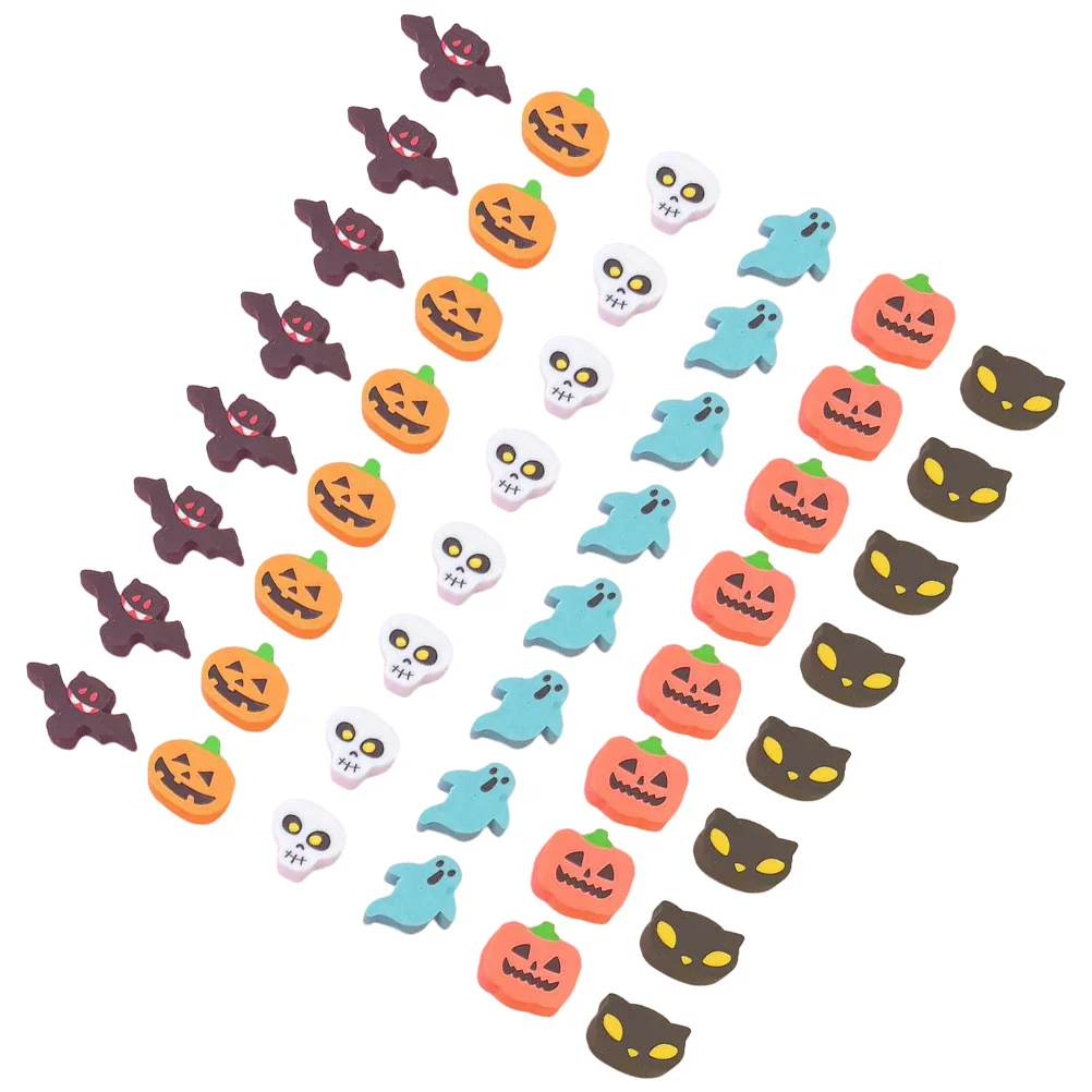 100 Pcs Halloween Stationery Eraser Adorable Erasers Portable Cartoon Award Prizes Drawing Bulk Cute Mini