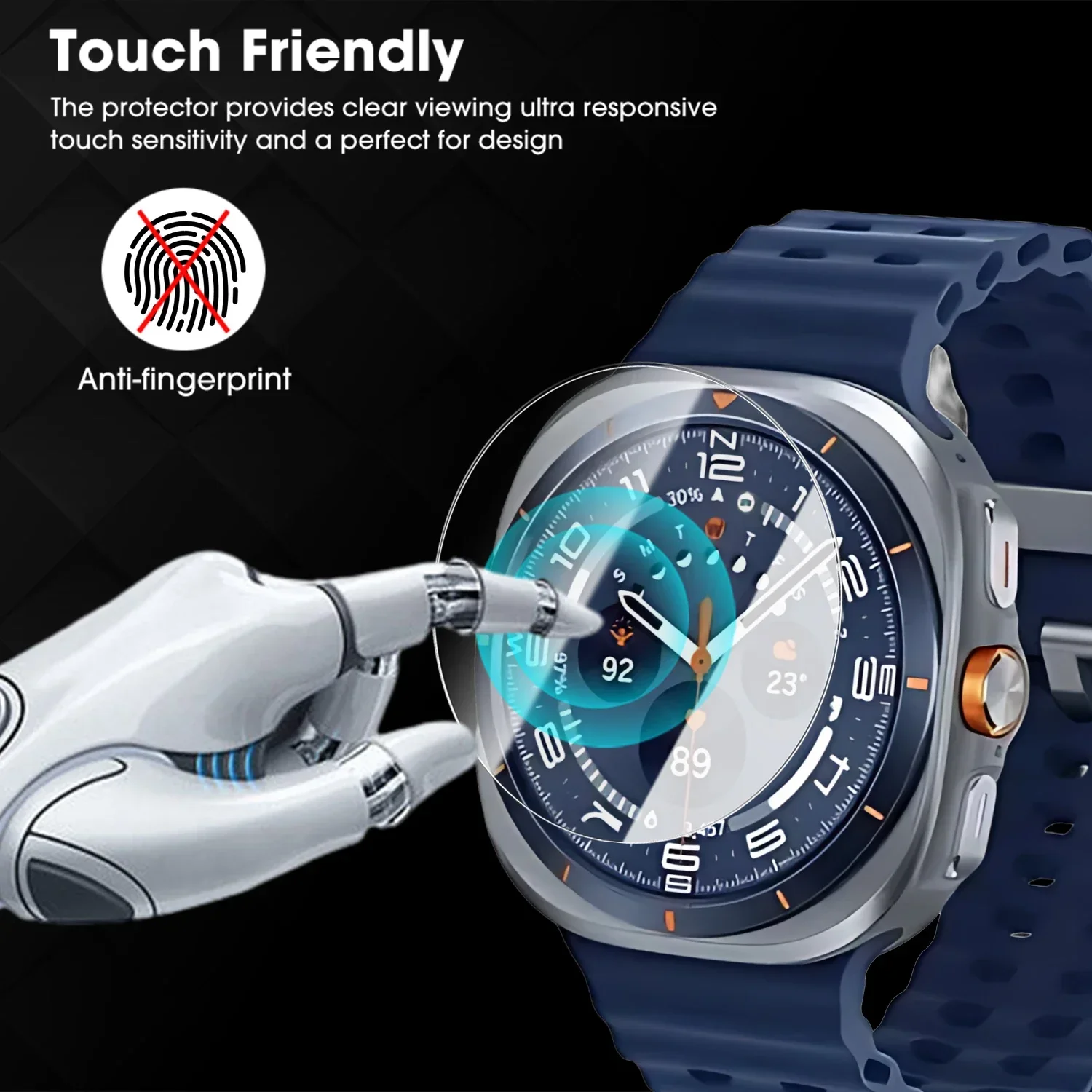Watch 8 Series Tempered Glass Screen Protectors for Samsung Galaxy Watch 8 Classic 40mm 44mm HD Hardness Anti-Fingerprints Films