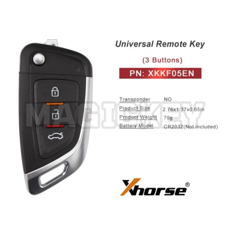 1PCS Xhorse VVDI Key Tool Wire Flip Remote Key 3 Buttons New BMW Type XKKF02EN Global Version