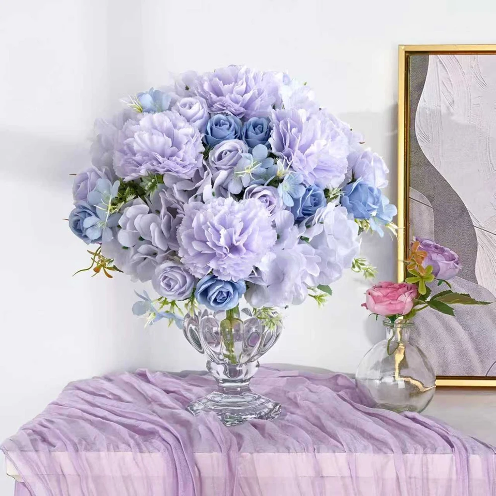 

3Pcs Artificial Flowers Carnation Festival Wedding Bridal Bouquet Wreath Home Room Vase Table Garden Arch DIY Gift Props Decora