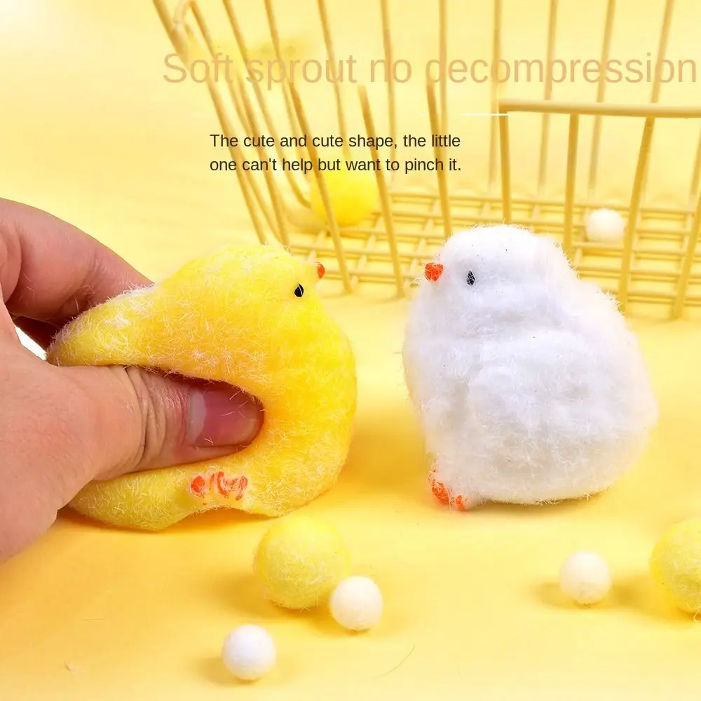 2pcs Handmade Slow Rebound Chicken Toy Slow Rise Sticky Ultra Moist Yellow Chicken Squeeze Toy Kawaii Soft Chicken Pinch Toy