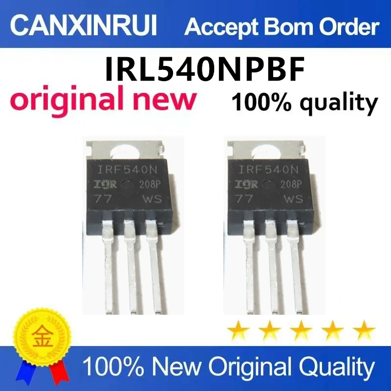 (5pcs-10pcs)Brand new original IRL540NPBF TO-220 silk screen IRL540N field-effect transistor chip