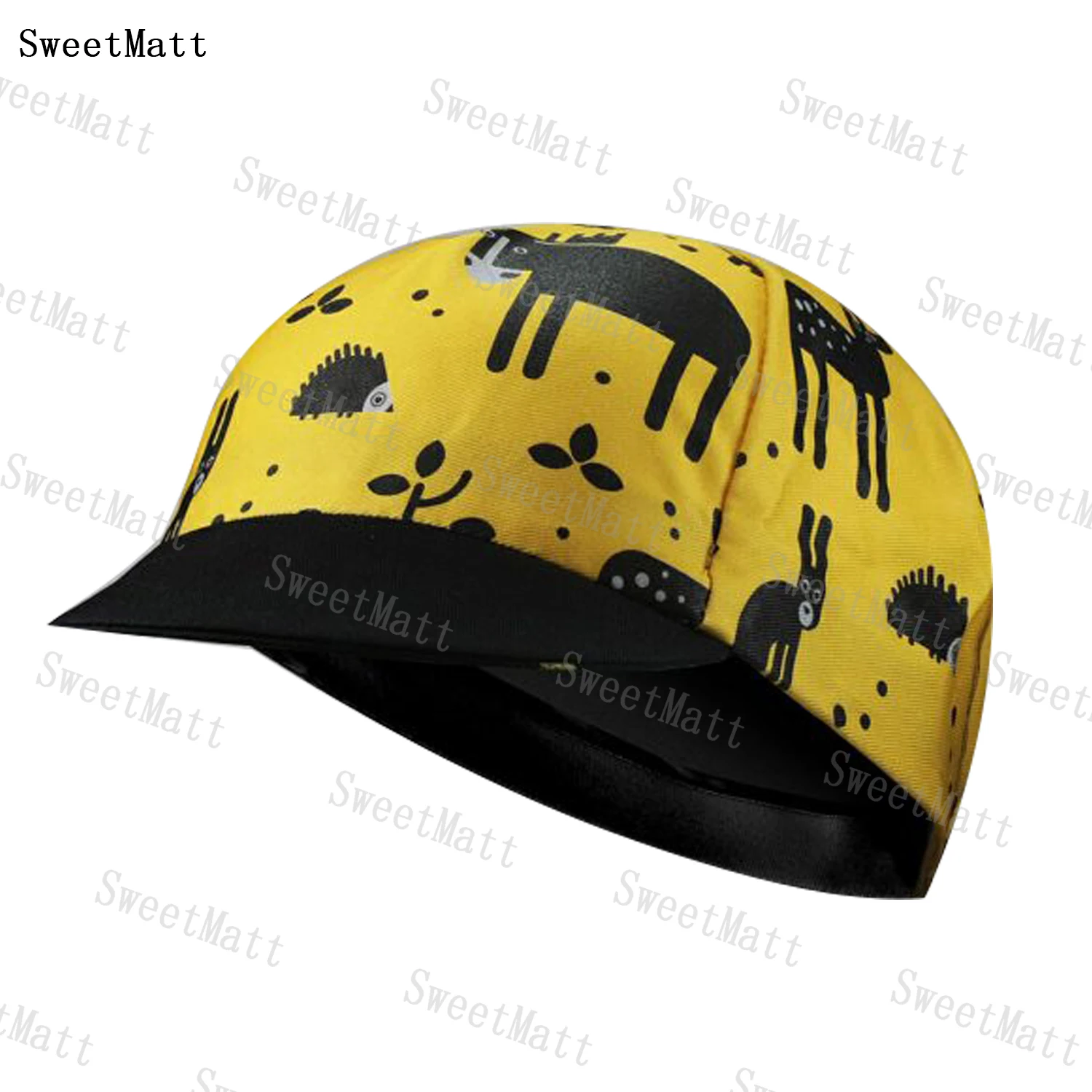 SweetMatt Cycling Cap Summer Animal Cartoon Printing Yellow Universal Size Sunscreen Breathable And Quick-Drying Bicycle Hat