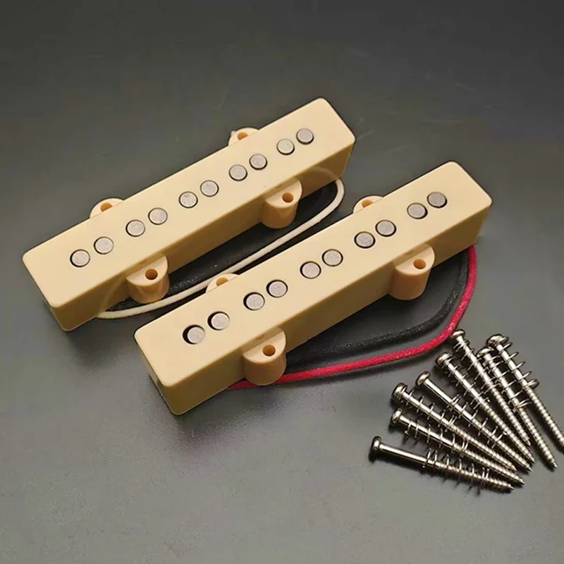 

Alnico 5 Pickup for 5-String Jazz Bass Pickups Neck-9.6K & Bridge-11.1K Pickup Fit 5-Strings Jazz Bass Guitar Pickup Part