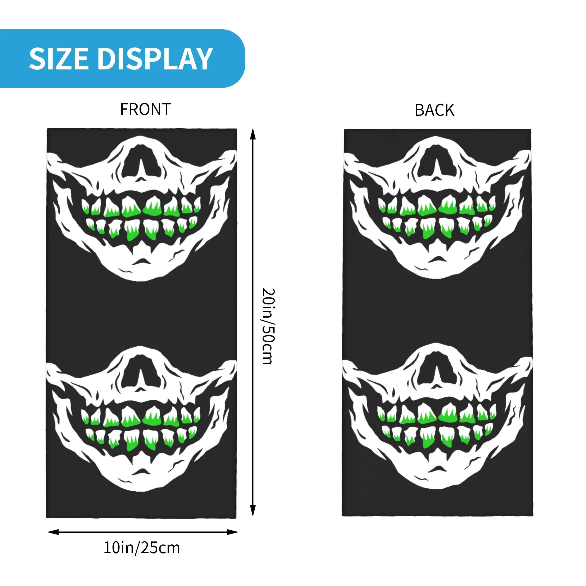 Halloween Skull Skeleton Grin Winter Headband Neck Warmer Men Women Hiking Cycling Tube Scarf  Face Bandana Gaiter