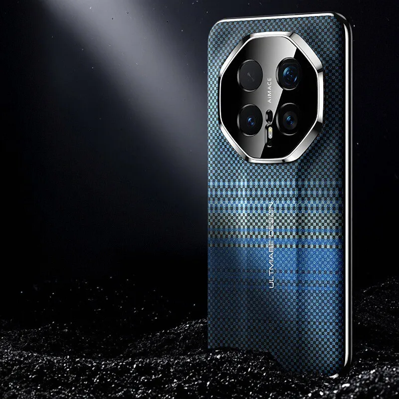 

3D Color Carved Vegan Leather Case for Honor Magic 7/8 pro Premium Skin-Friendly Plating Frame with Camera Lens Protector