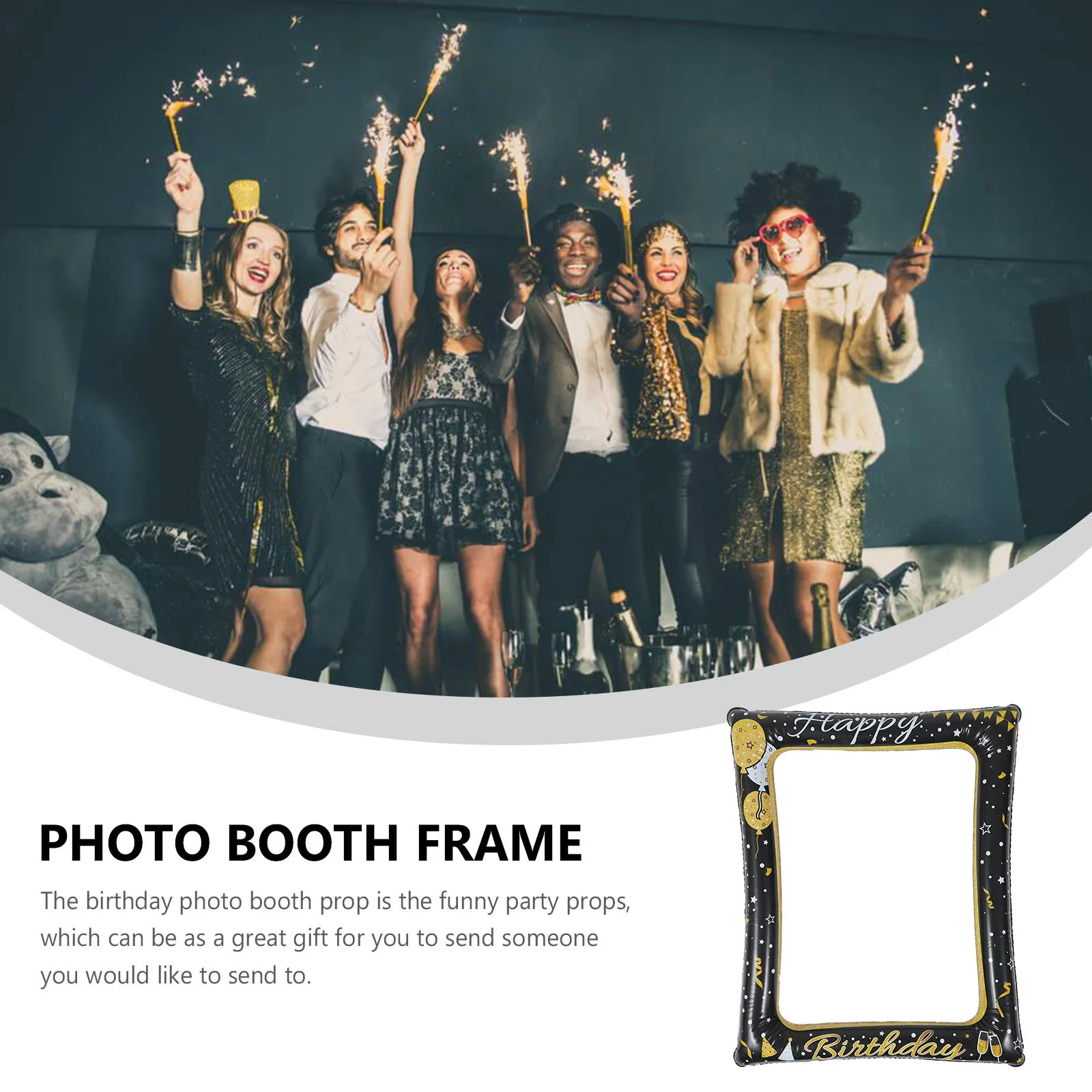 Party Photo Booth Props Inflatable Frame Picture Selfie for Birthday Wedding Pvc