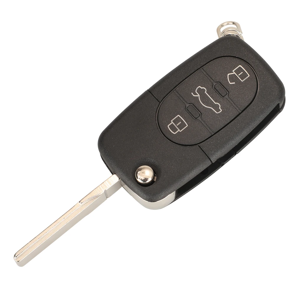 jingyuqin 4D0837231A Flip Remote Car Key 433Mhz ID48 Chip For AUDI A3 A4 A6 A8 RS4 TT Allroad Quttro 1994 - 2004 FOB 3 Buttons