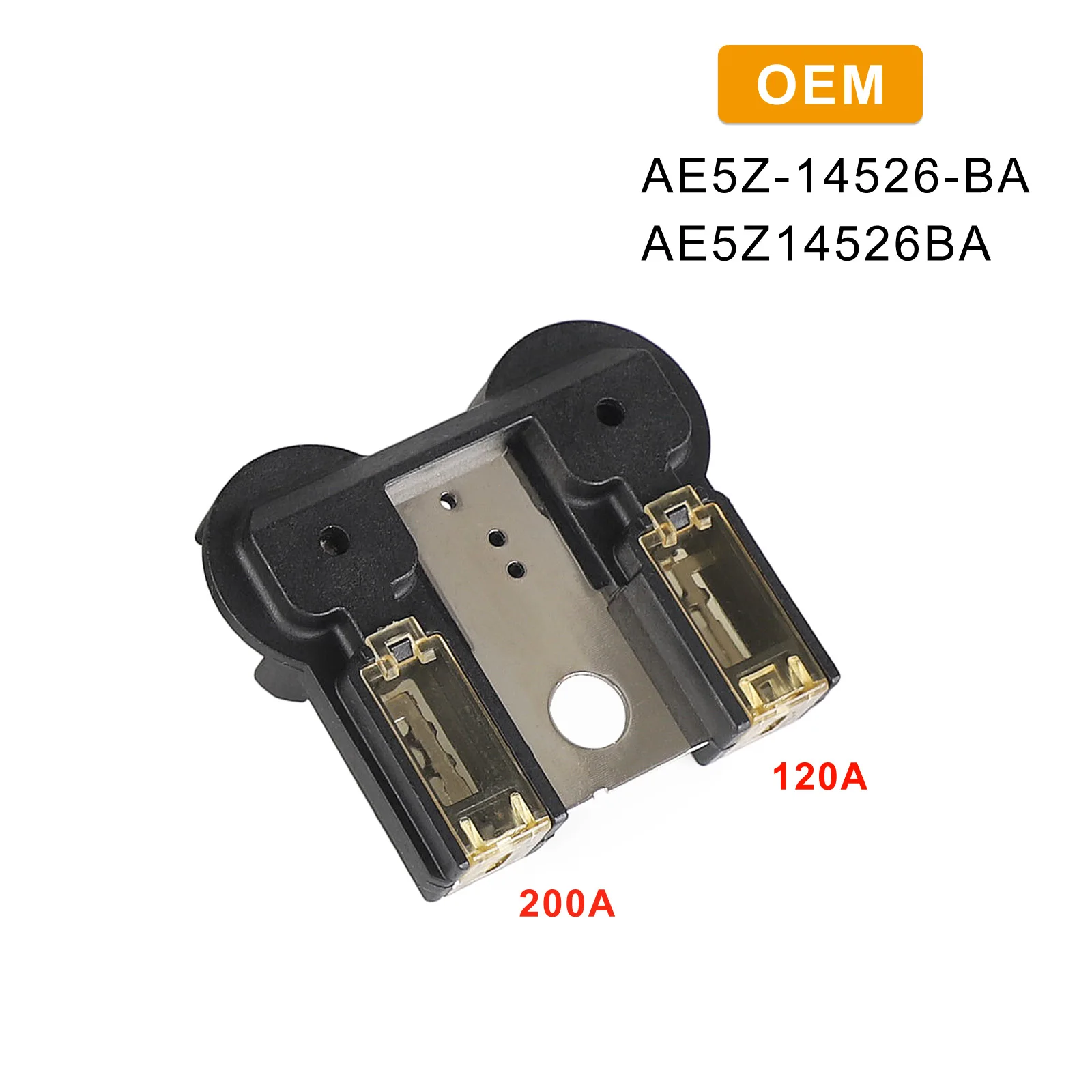 AE5Z-14526-BA AE5Z14526BA 3 Hole 200A/120Amp Black Auto Fuse Circuit Breaker Assembly OEM