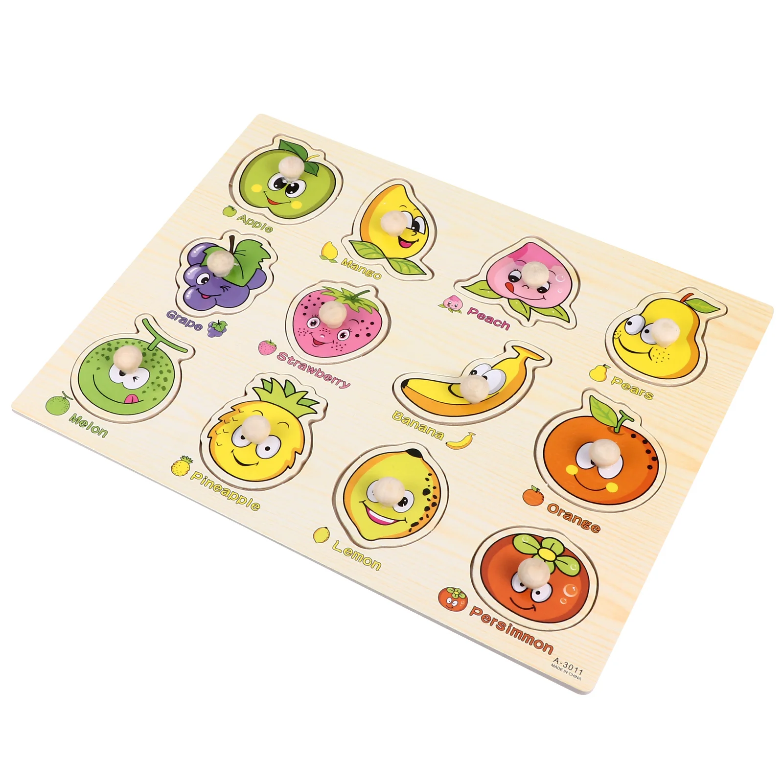 1 set 1 Set Wooden Fruits Jigsaw Kids Early Learning Educational Plaything Child Puzzle Game Wood Puzzle For Toddlers