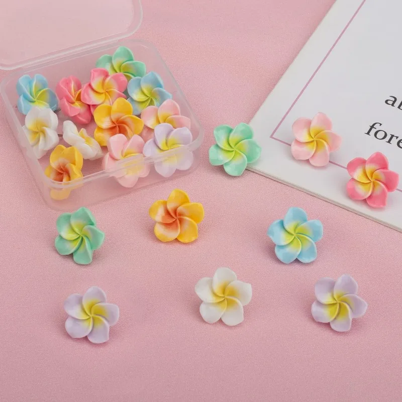 21 PCS Colorful Flower Push Pins Cute Thumb Tacks for Cork Board Map Photo Calendar Cubicle Sccessories for Home Office Supplies image 2