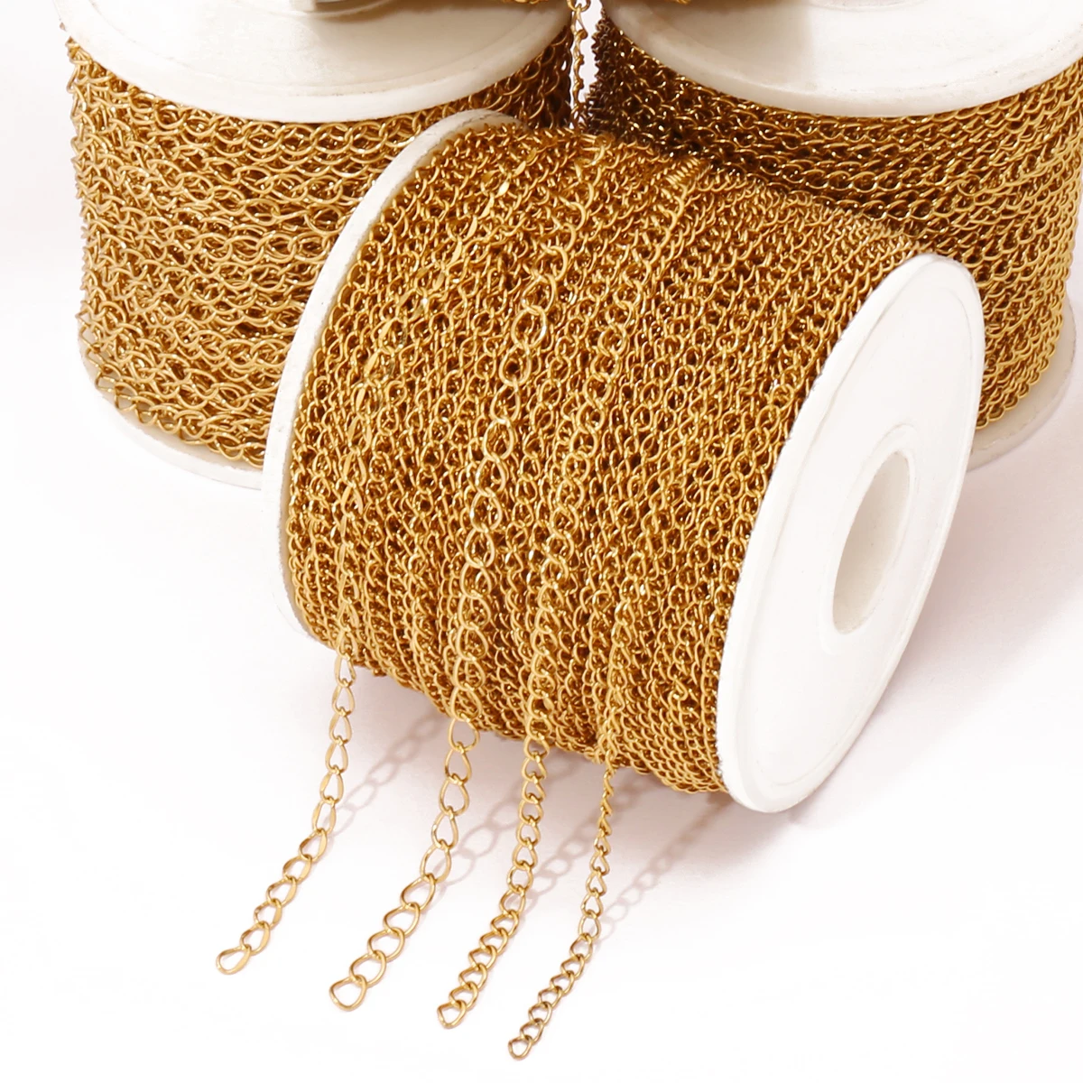 100cm Stainless Steel  Necklace Tail Chains Findings for Jewelry Making DIY Necklace Bracelet Accessories