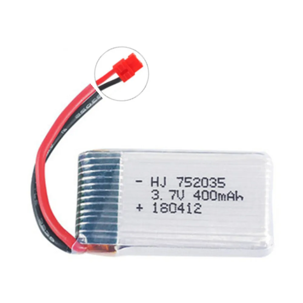 3,7 В 400 мАч Lipo аккумулятор для SYMA X15 X5A-1 X15C X15W RC дрон вертолет запасные части 3,7 В 752035   Аккумуляторная батарея