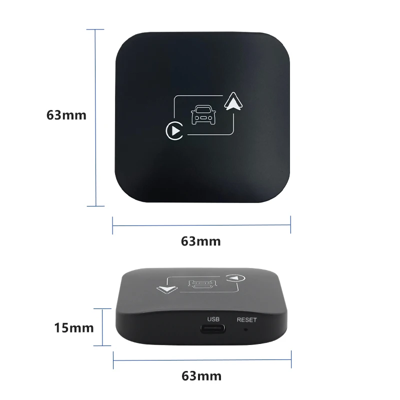 Mini caja carplay inalámbrica y Android Auto con cable a adaptador de caja inalámbrica Mini Carplay y caja automática con cable a inalámbrico