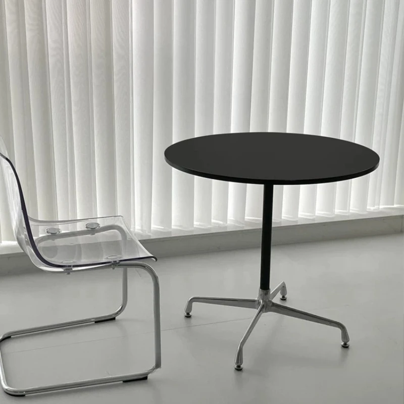 Nordic Vintage Round Dining Table Small Space Designer Office Desk Commercial Negotiation Counter Business Reception Tables