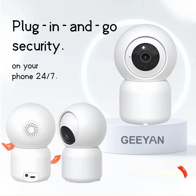 GEEYAN Indoor 4k 360 Safe Ptz Camera 4.0mm Lens 2k Small Hidden WiFi Remote Monitoring CCTV Camera