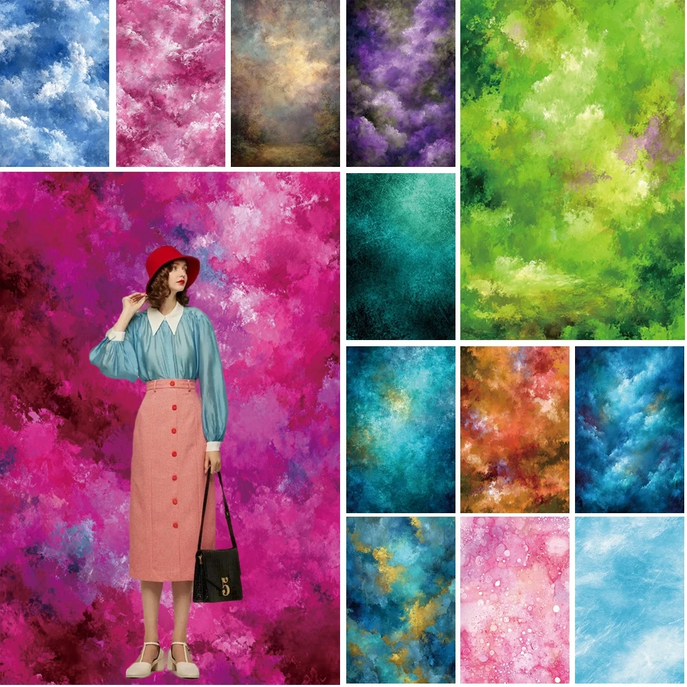 

MOON.QG Abstract Backdrop Wallpaper Tie Dye Gradient Textures Backgrounds For Photographs Accessories Photobooth Baby Poster