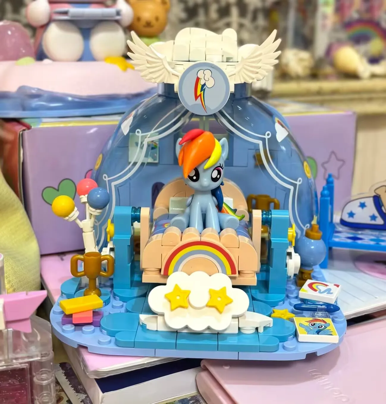 Mainan Blok Bangunan Seri Impian My Little Pony 2025 Terbaru, Blok Bangunan Partikel Kecil Edukatif untuk Anak-Anak