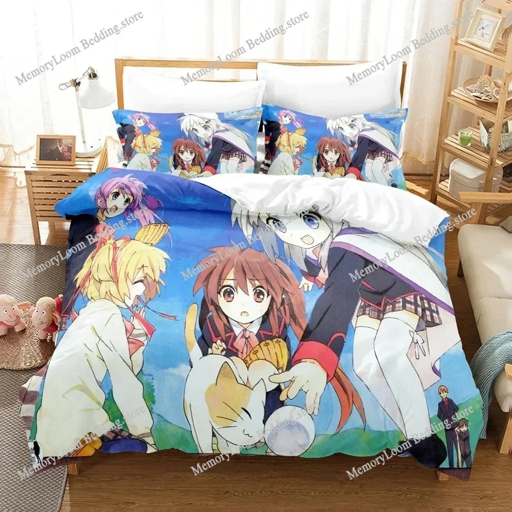 

Little Busters! Bedding Set Duvet Cover Pillowcases Twin Full Queen King Boy Girl Kids Bed Linen 3D Anime Duvet Cover Sets