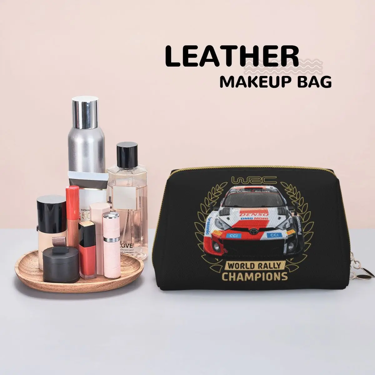 World Rally Championship WRC Women Cosmetic Bags Travel Makeup Organizer Pouch Toiletry Storage Dopp Kit Box