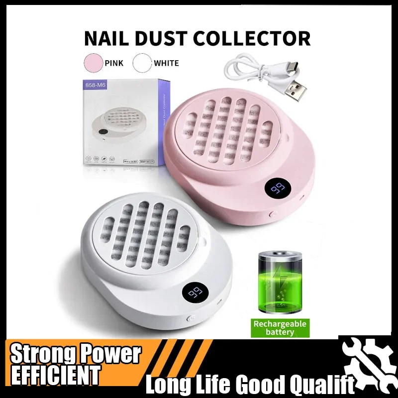 

Mini Battery-powered Nail Art Vacuum Cleaner Brushless Silent Mini Dust Filter Grinding and Nail Removal Dust Collector Tool Set