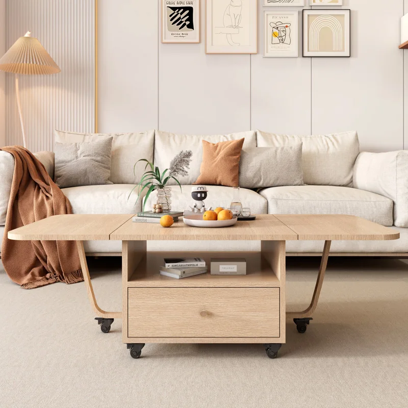 

Nordic Modern Coffee Tables Foldable Design Multifunction Living Room Coffee Tables Trendy Storage Mesa Centro Room Furnitures
