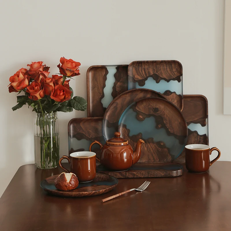 bla-plateau-en-bois-de-noyer-theiere-plateau-de-service-premium-rond-carre-fruits-pain-patisserie-usage-domestique-assiette-a-manger-en-resine-vintage-sle