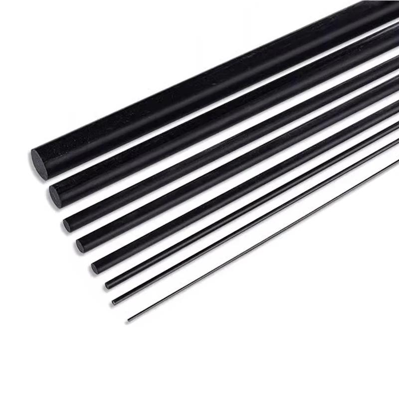 10pcs~1pcs Solid Carbon Fiber Rod 18mm 14mm 12mm 8mm 3mm Reinforcement Rod high strength light weight for DIY Length 250mm 500mm