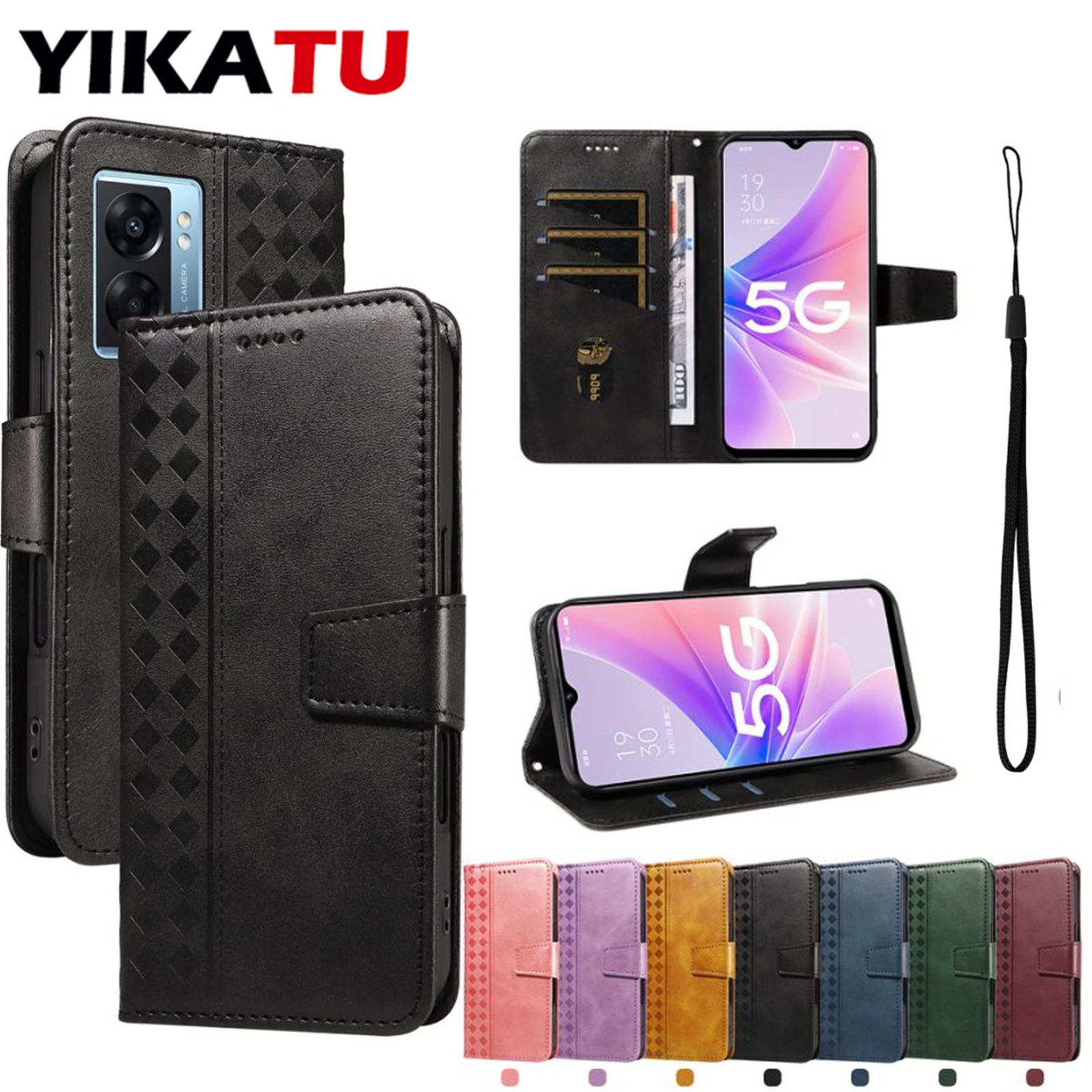 

Wallet Leather Case For OPPO A98 A96 A79 A78 A77 A60 A58 5G A57 2022 A55 A54 A40 A38 4G A17 A16 A15 A12 A9 2020 A7N A7 AX7 AX5S