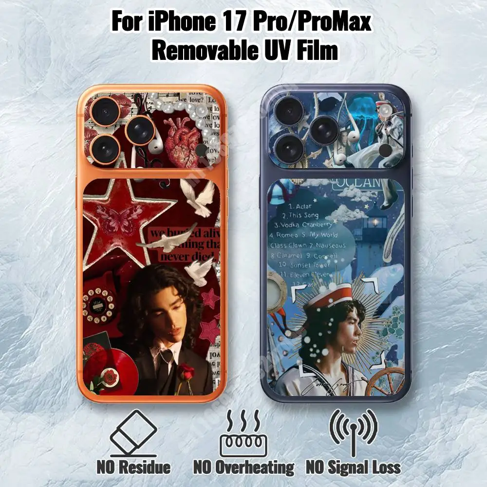 Wishbone C-Conan G-Gray Removable UV Film for iPhone 17 Pro 17 ProMax HD Back Sticker