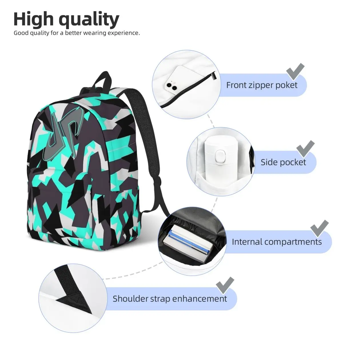 Sac à dos léger Dud Perfect pour hommes et femmes, sac à dos Madala, cartable, camouflage inutile, primaire, lycéen, étudiant