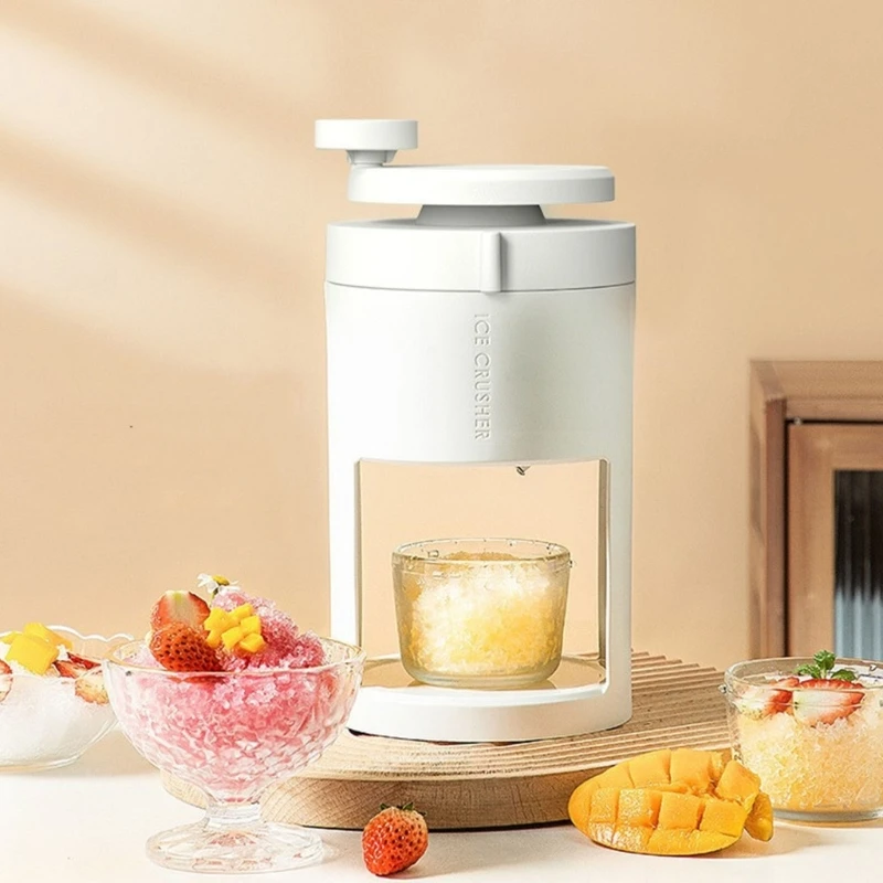 Manual Shaved Ice Machine Manual Ice Crusher Machine Portable Ice Maker Household Handheld Shaved Ice for Smoothies Dropship