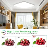Modern LED Ceiling Lamp 18-48W Flush Mount 3000K-6000K Daylight Home Lighting for Bedroom Living Room Kitchen Hallway 2