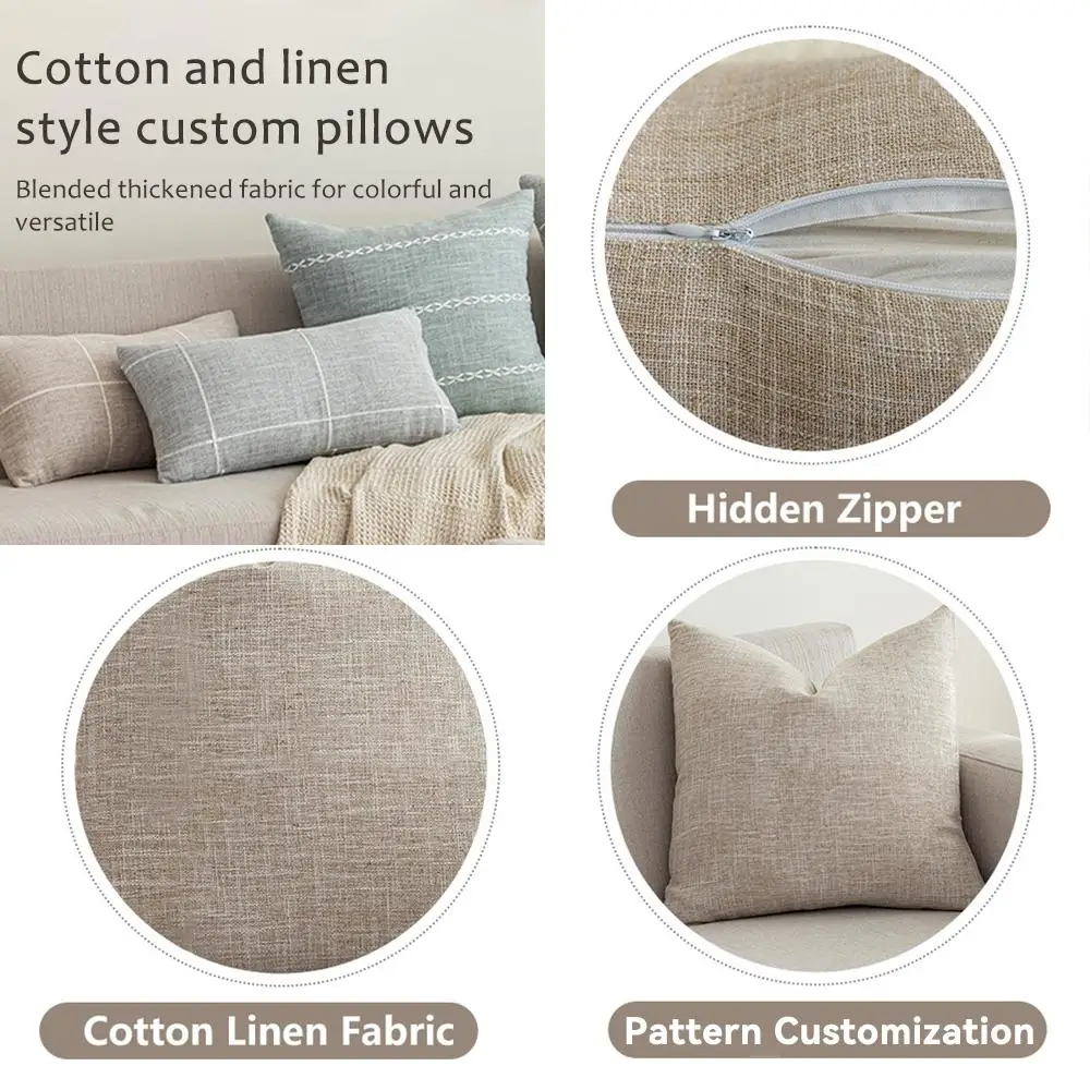 الفيلم الشهير N-Nezha غطاء الوسادة الكتان الطبيعي النسيج العضوي الوجهين الطباعة أريكة ديكور المنزل هدية كيس وسادة #6