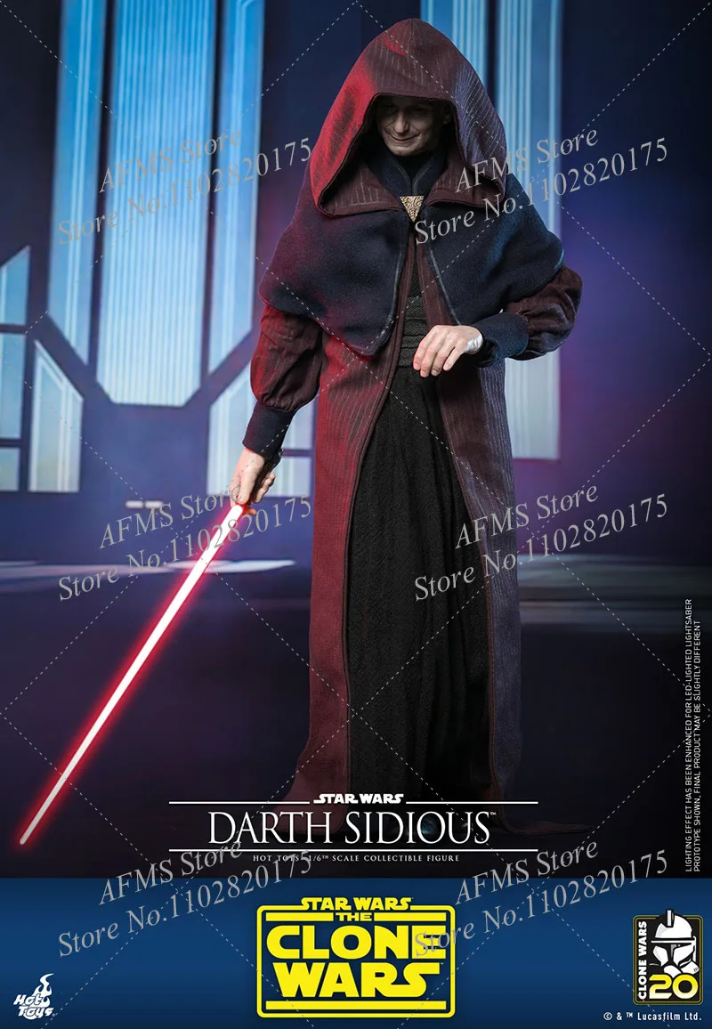 HOTTOYS TMS102 1/6 Men Soldier Darth Sidious Star Wars The Clone Wars Separate Rolling Eyeballs Full Set 12