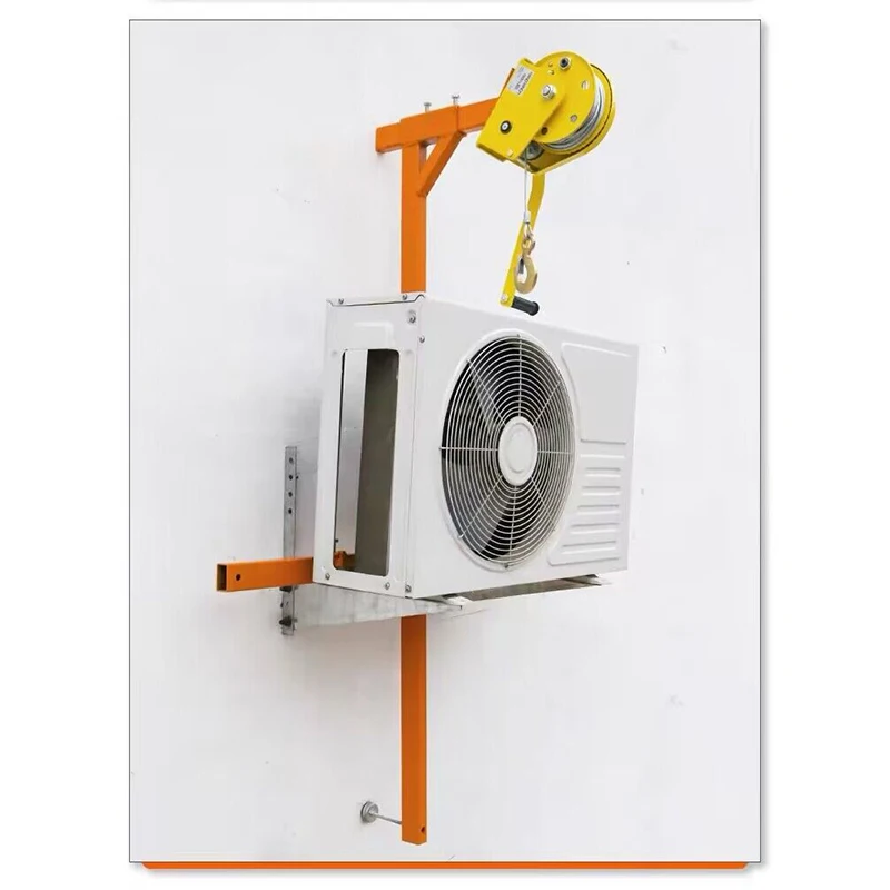 Self-locking Folding Manual Winch Stainless Steel Air Conditioner Lifting Installation Tool