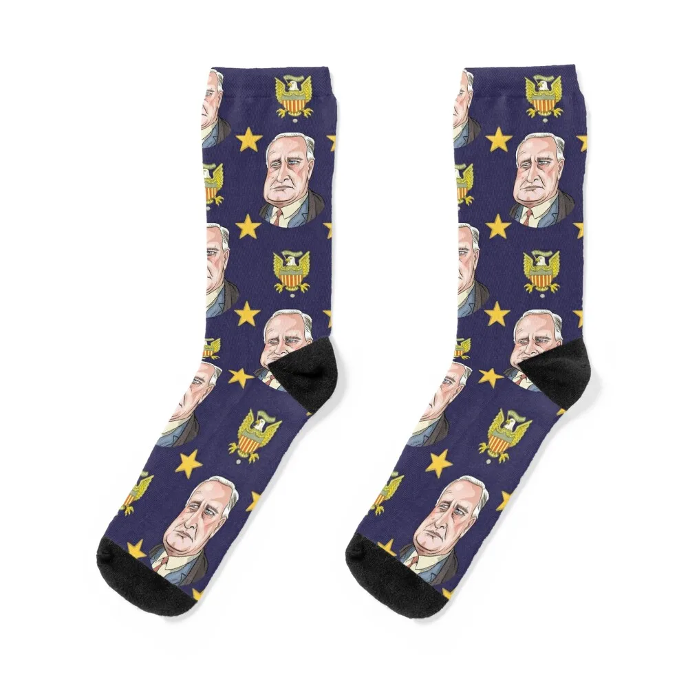

President Franklin D. Roosevelt Socks winter gifts kawaii tennis ankle Socks Male Women's