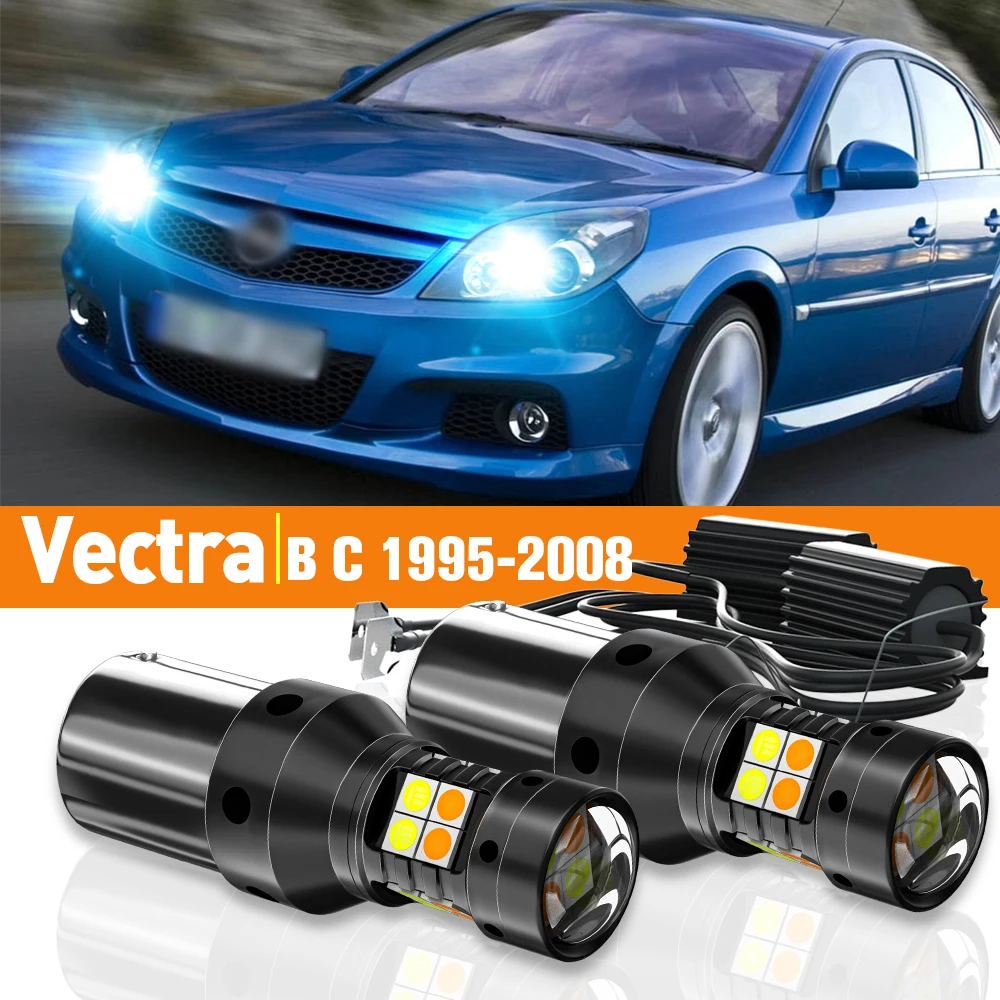 2x LED Dual Mode Turn Signal+Daytime Running Light DRL For Opel Vectra B C 2002-2008 2003 2004 2005 2006 2007 Accessories Canbus