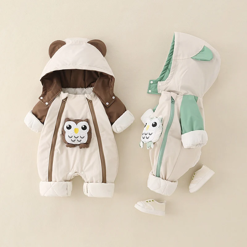 

Autumn Winter Baby Clothes 2025 New Sle Boys Cotton Rer Outfit Thin Cotton Jumpsuit for Cling And Outdoor Activities