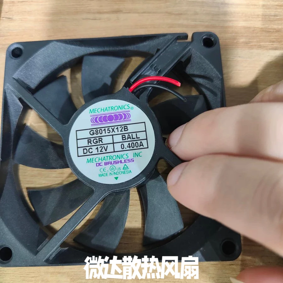 

MECHATRONICS G8015X12B DC 12 В 0,400 А 80x80x15 мм 2-проводной охлаждающий вентилятор для сервера